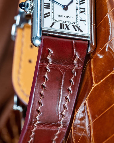 Bespoke Watch Strap in Chocolate Brown Crocodile