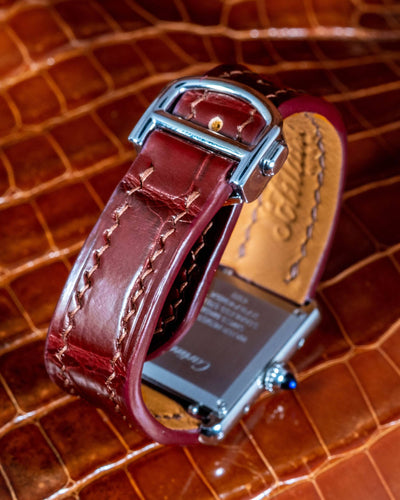 Bespoke Watch Strap in Chocolate Brown Crocodile