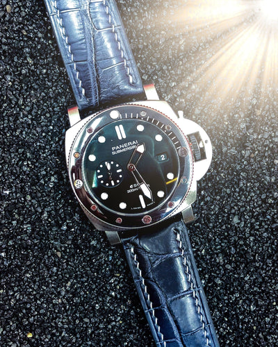 Bespoke Watch Strap in Ombre Dull Crocodile