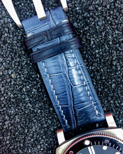 Bespoke Watch Strap in Ombre Dull Crocodile