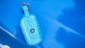 Bespoke Key Fob Cover in Baby Blue Crocodile