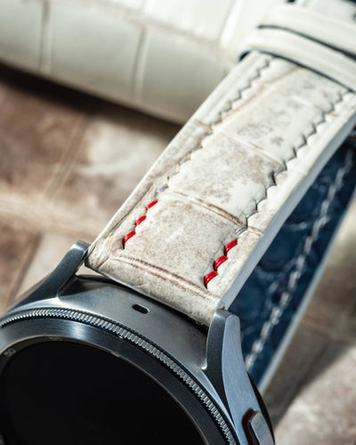 Bespoke Watch Strap in Natural Himalayan Crocodile