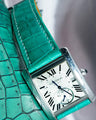 Bespoke Watch Strap in Emerald Green Crocodile