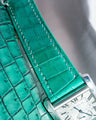 Bespoke Watch Strap in Emerald Green Crocodile