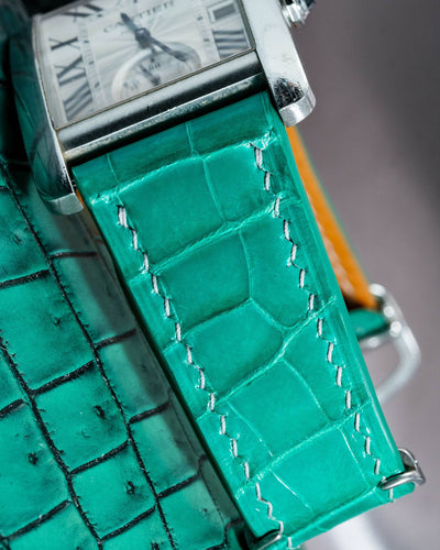 Bespoke Watch Strap in Emerald Green Crocodile