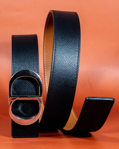 Bespoke Reversible Belt in Black Epsom & Brown Togo