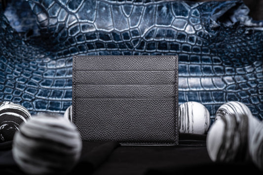 Bespoke Card Holder In Black Epsom