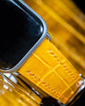 Bespoke Watch Strap in Yellow Crocodile
