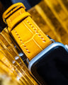 Bespoke Watch Strap in Yellow Crocodile