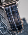 Bespoke Watch Strap in Denim Crocodile