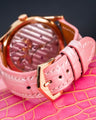 Bespoke Watch Strap in Baby Pink Crocodile