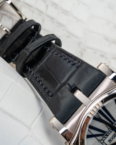 Bespoke Watch Strap in Matte Black Alligator