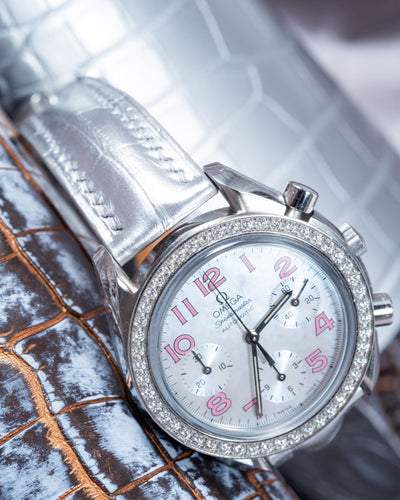 Bespoke Watch Strap in Metallic Silver Alligator