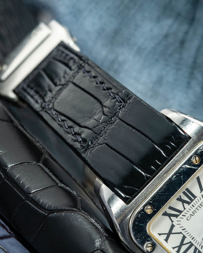 Bespoke Watch Strap in Jet Black Crocodile