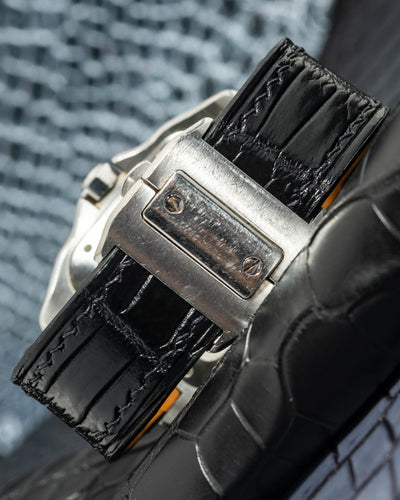 Bespoke Watch Strap in Jet Black Crocodile