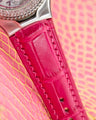 Bespoke Watch Strap in Fuchsia Pink Crocodile