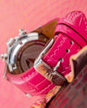 Bespoke Watch Strap in Fuchsia Pink Crocodile