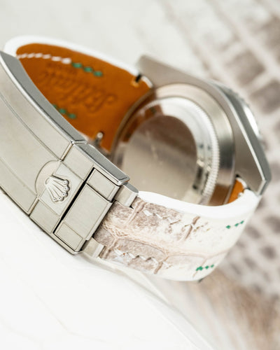 Bespoke Watch Strap in Natural Himalayan Crocodile