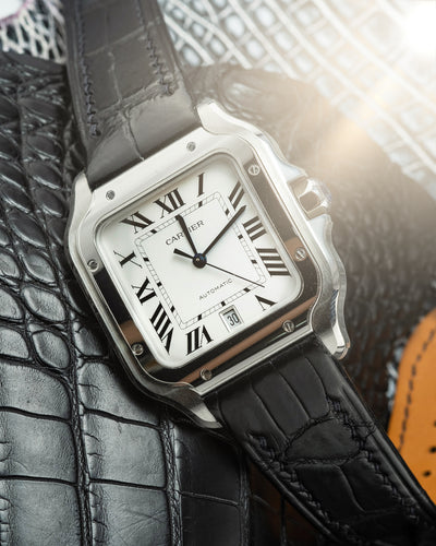 Bespoke Watch Strap in Jet Black Crocodile