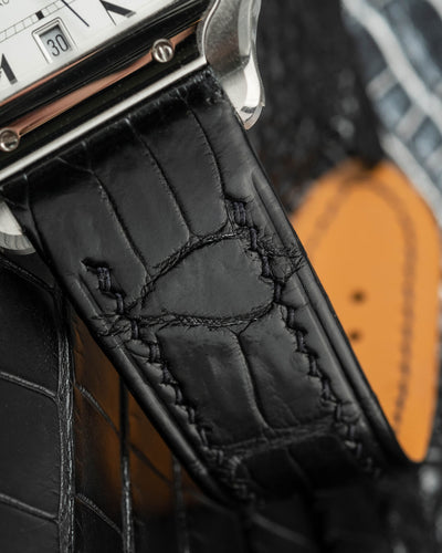 Bespoke Watch Strap in Jet Black Crocodile
