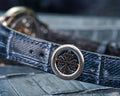 Bespoke Watch Strap in Denim Crocodile