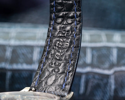 Bespoke Watch Strap in Denim Crocodile