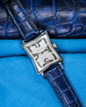 Bespoke Watch Strap in Tie Dye Blue Crocodile