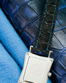 Bespoke Watch Strap in Tie Dye Blue Crocodile