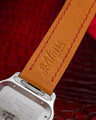 Bespoke Watch Strap in Blood Red Crocodile