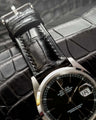 Bespoke Watch Strap in Black Crocodile