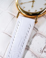 Bespoke Watch Strap in White Crocodile