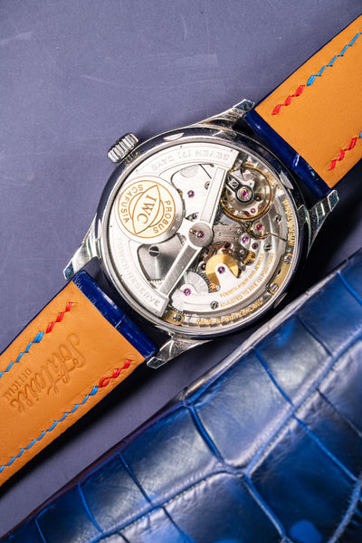 Bespoke Watch Strap in Electric Blue Crocodile