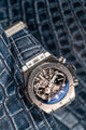 Bespoke Watch Strap in Denim Crocodile