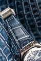 Bespoke Watch Strap in Denim Crocodile