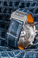 Bespoke Watch Strap in Denim Crocodile