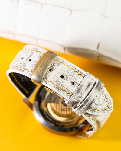 Bespoke Watch Strap in Natural Himalayan Crocodile