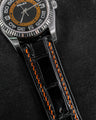 Bespoke Watch Strap in Jet Black Crocodile