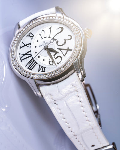 Bespoke Watch Strap in White Crocodile