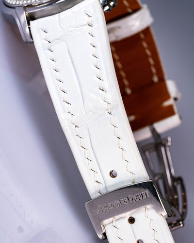 Bespoke Watch Strap in White Crocodile