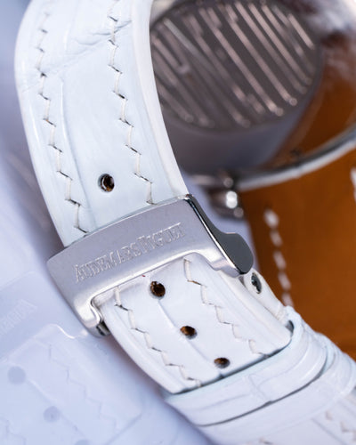 Bespoke Watch Strap in White Crocodile