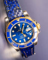 Bespoke Watch Strap in Electric Blue Python