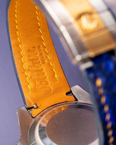 Bespoke Watch Strap in Electric Blue Python