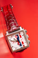 Bespoke Watch Strap in Flame Red Ombre Crocodile