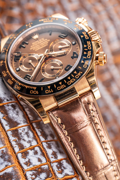 Bespoke Watch Strap in Rosegold Alligator