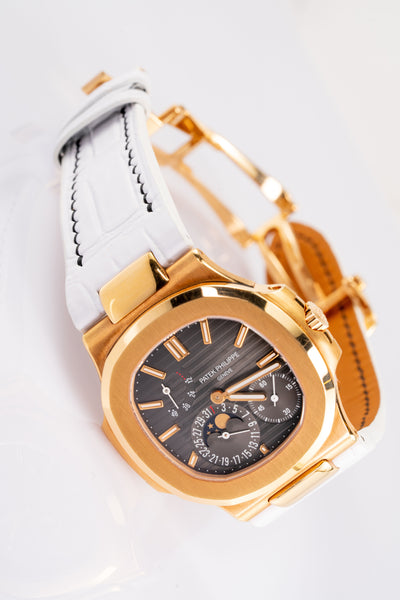 Bespoke Watch Strap in White Crocodile