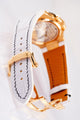 Bespoke Watch Strap in White Crocodile