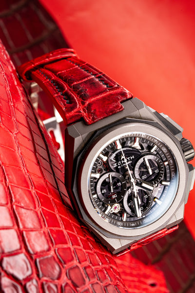 Bespoke Watch Strap in Red Hiamalayan Crocodile