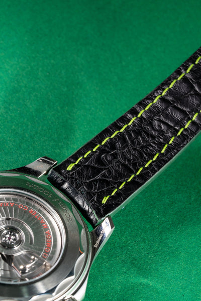 Bespoke Watch Strap in Ombre Green Crocodile