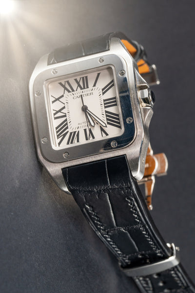 Bespoke Watch Strap in Black Crocodile