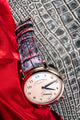 Bespoke Watch Strap in Multi Purple Galaxy Crocodile